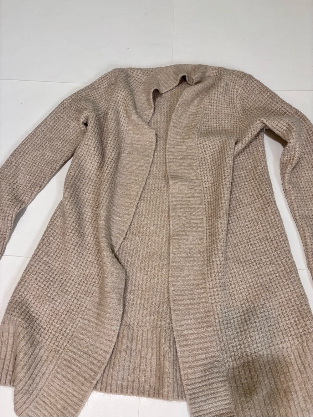 Old Navy Cozy Open-Front Cardigan - Light Beige - Picture 4 of 11